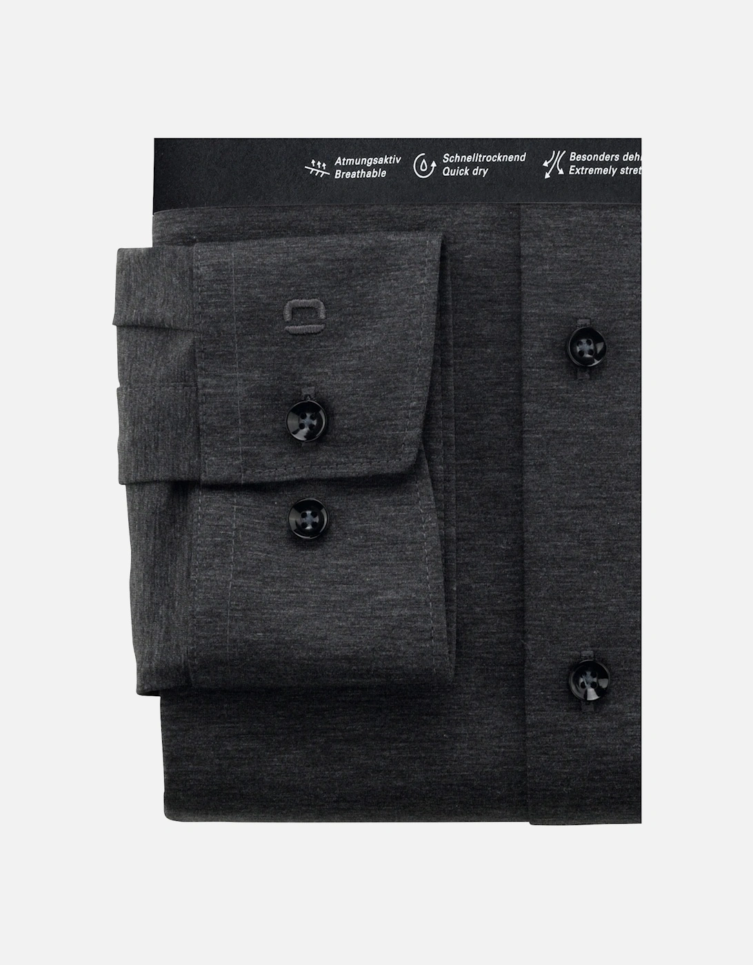 Mens Luxor 24/Seven Modern Fit Business Shirt (Dark Grey)