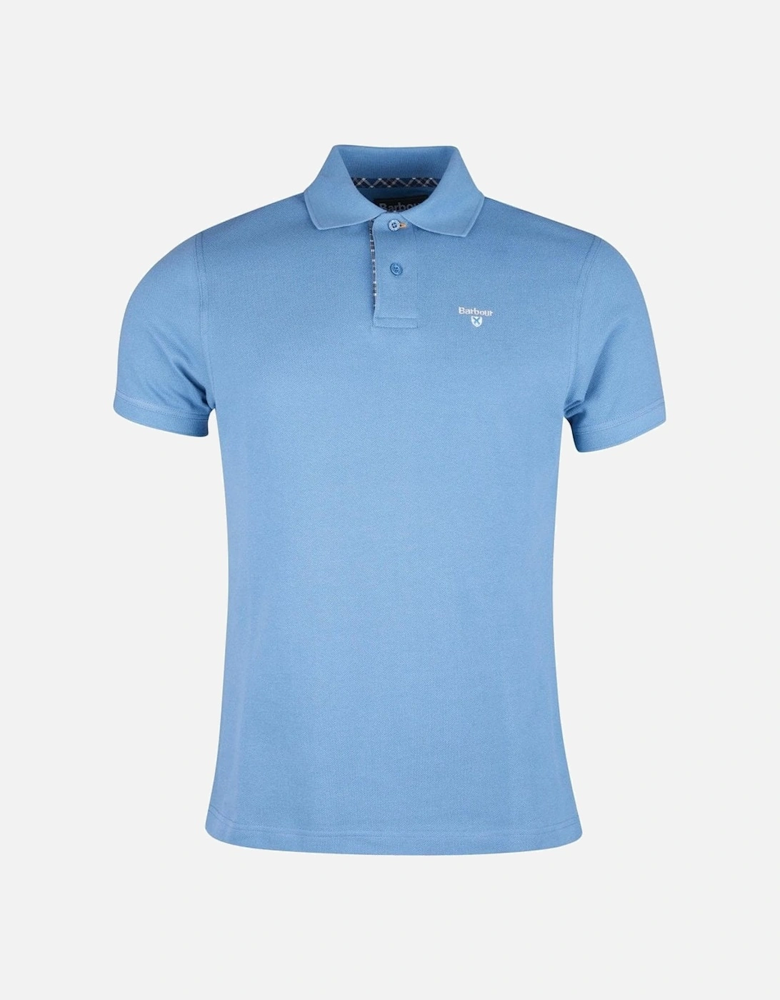 Men's Blue Tartan Pique Polo Shirt, 3 of 2