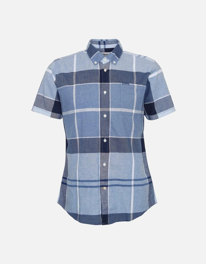 Heritage Men's Blue Checked Short Sleeved Doughill Shirt