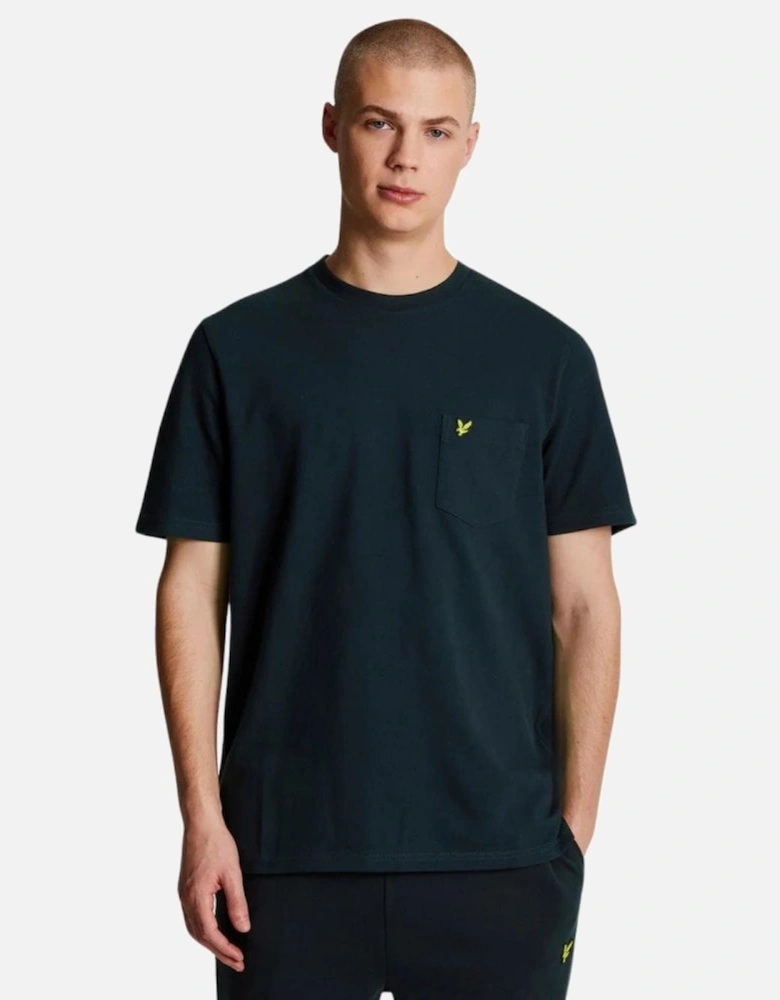 Lyle & Scott Plain Pique Pocket T-Shirt - Dark Navy