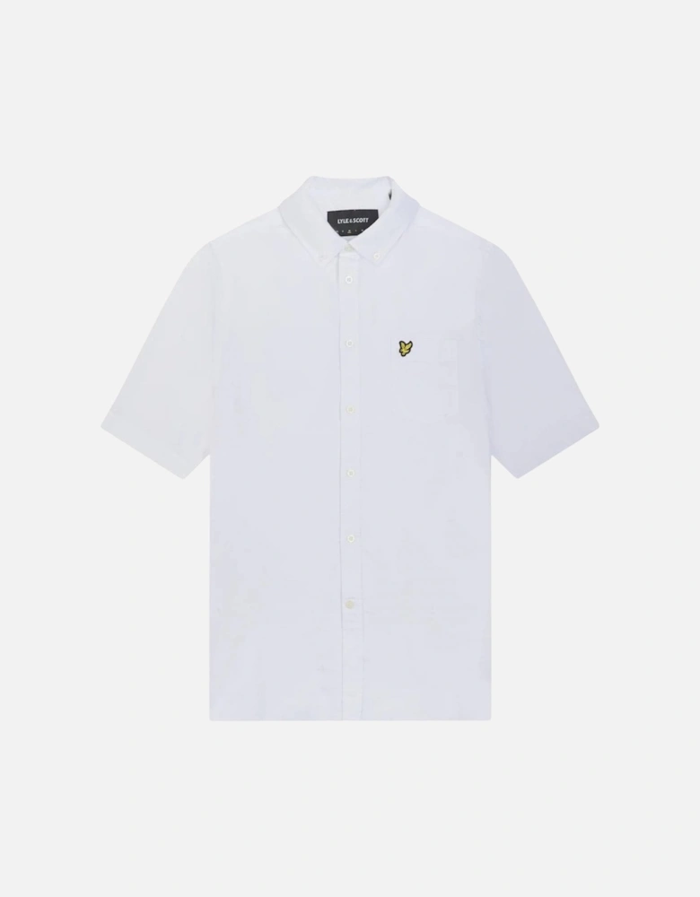 Lyle & Scott Short Sleeve Oxford Shirt - White