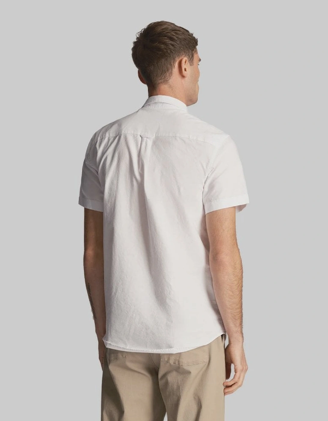 Lyle & Scott Short Sleeve Oxford Shirt - White