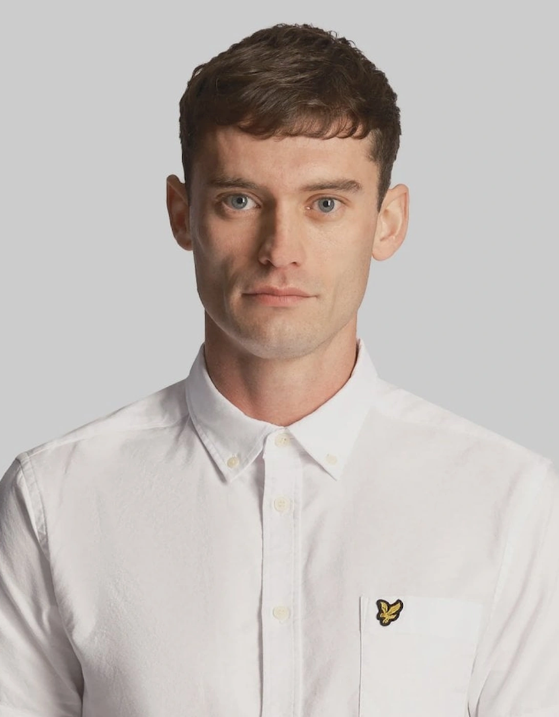 Lyle & Scott Short Sleeve Oxford Shirt - White