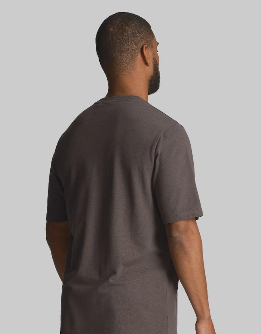 Lyle & Scott Plain Pique Pocket T-Shirt - Gunmetal