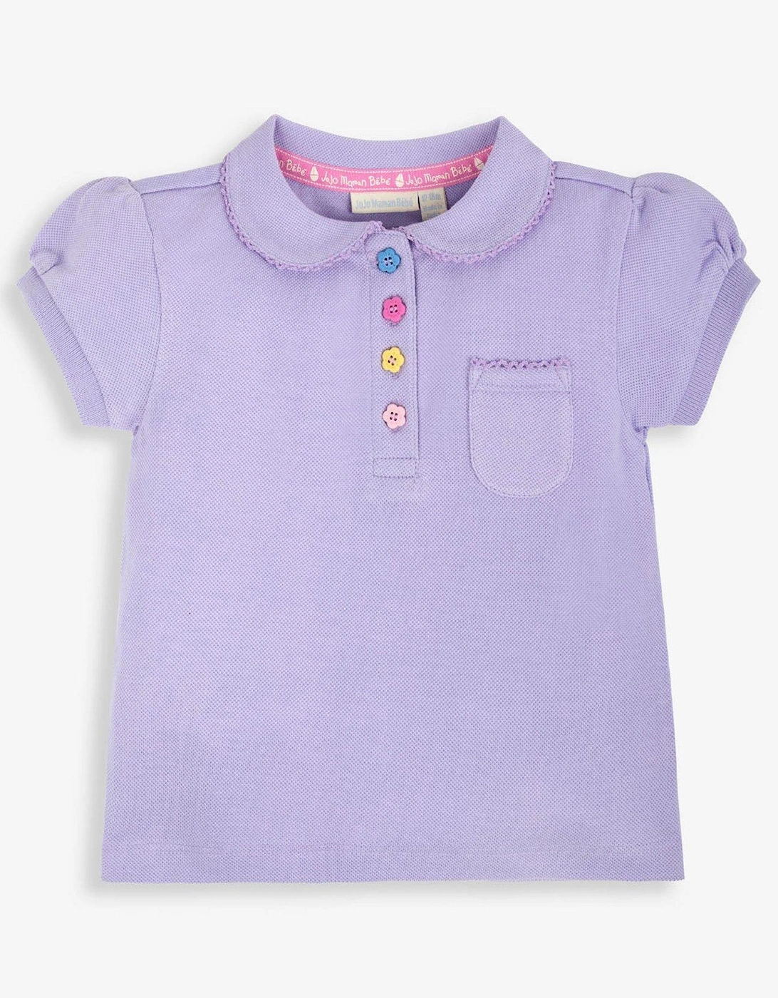 Girls Pretty Polo Shirt - Purple, 2 of 1