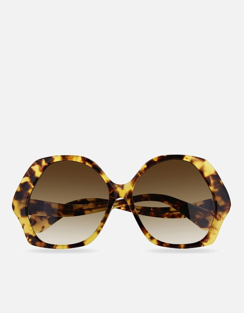 Sophia Acetate Hexagonal-Frame Sunglasses