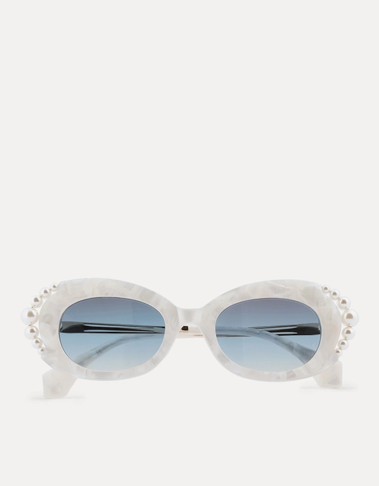 Acetate Swarovski Pearl Cat-Eye Sunglasses