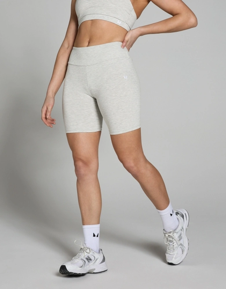 Women's Basic Cycling Shorts - Light Grey Marl