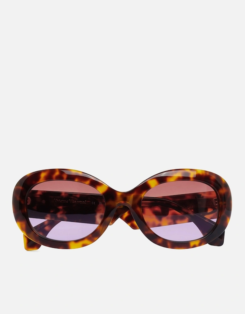 The Vivienne Acetate Oval-Frame Sunglasses