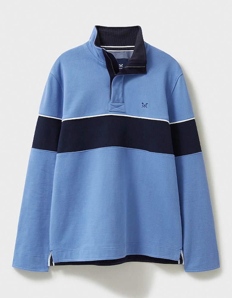 Men's Chest Stripe Padstow Sweatshirt Riviera Navy White