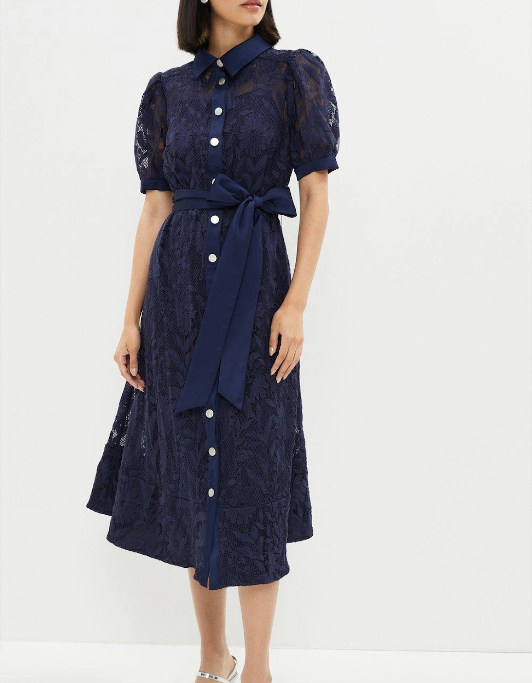 Embroidered Mesh Shirt Dress, 5 of 4