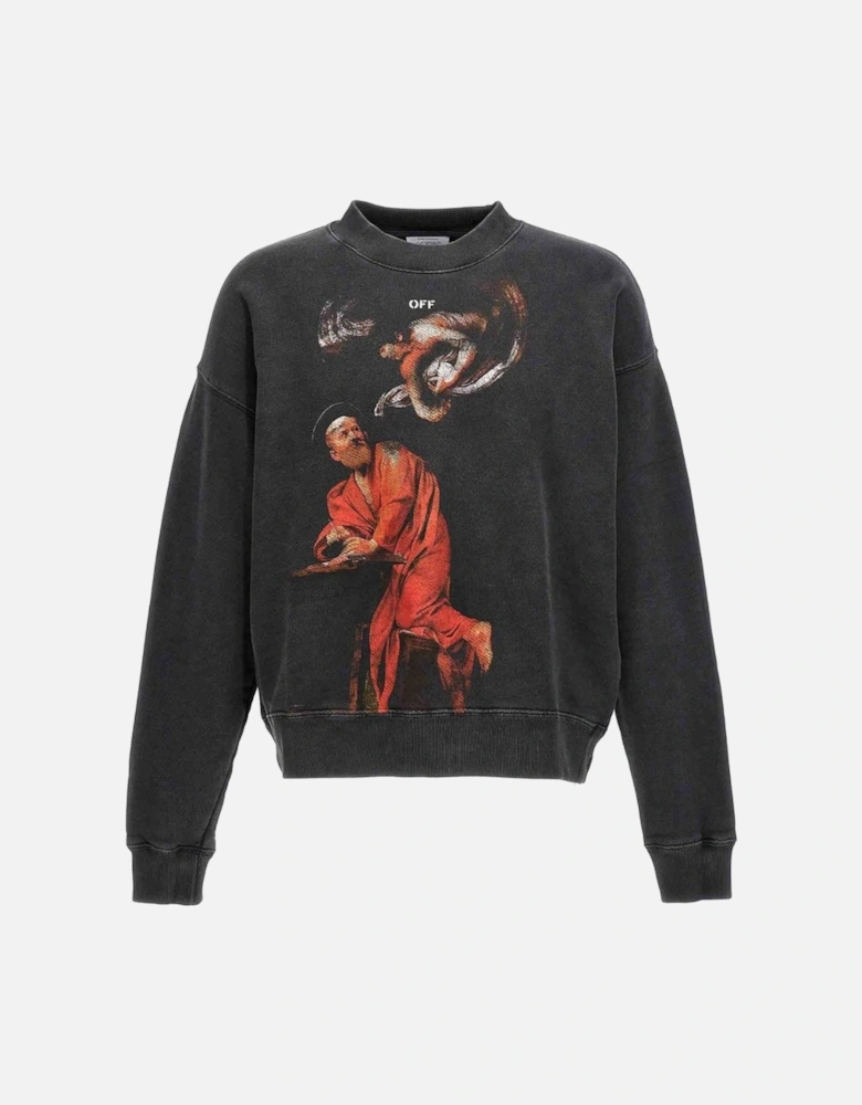 St. Matthew Design Skate Fit Washed Black Sweatshirt