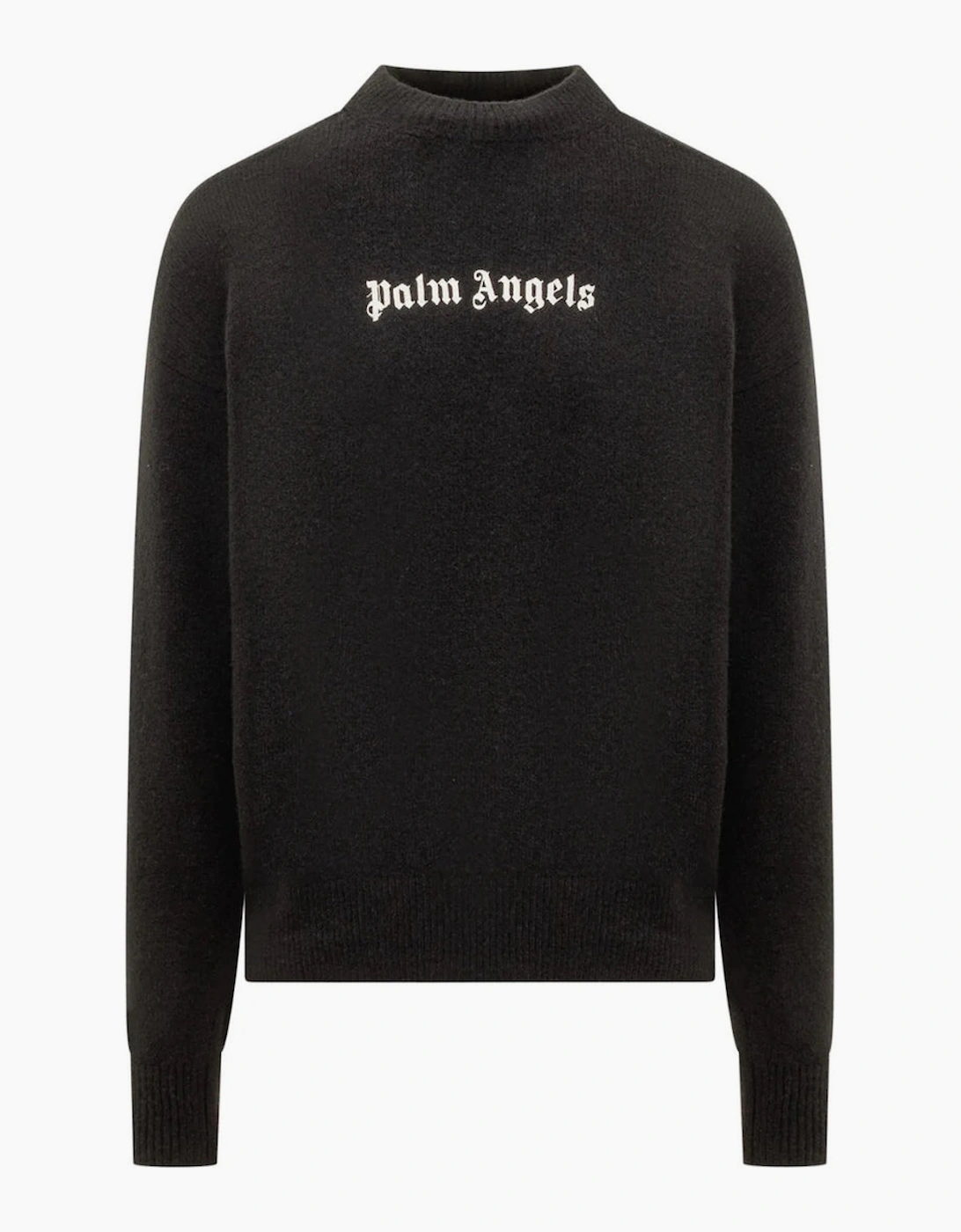Men's Palm Angels Classic Logo Black Knitted Jumper - Size: 38