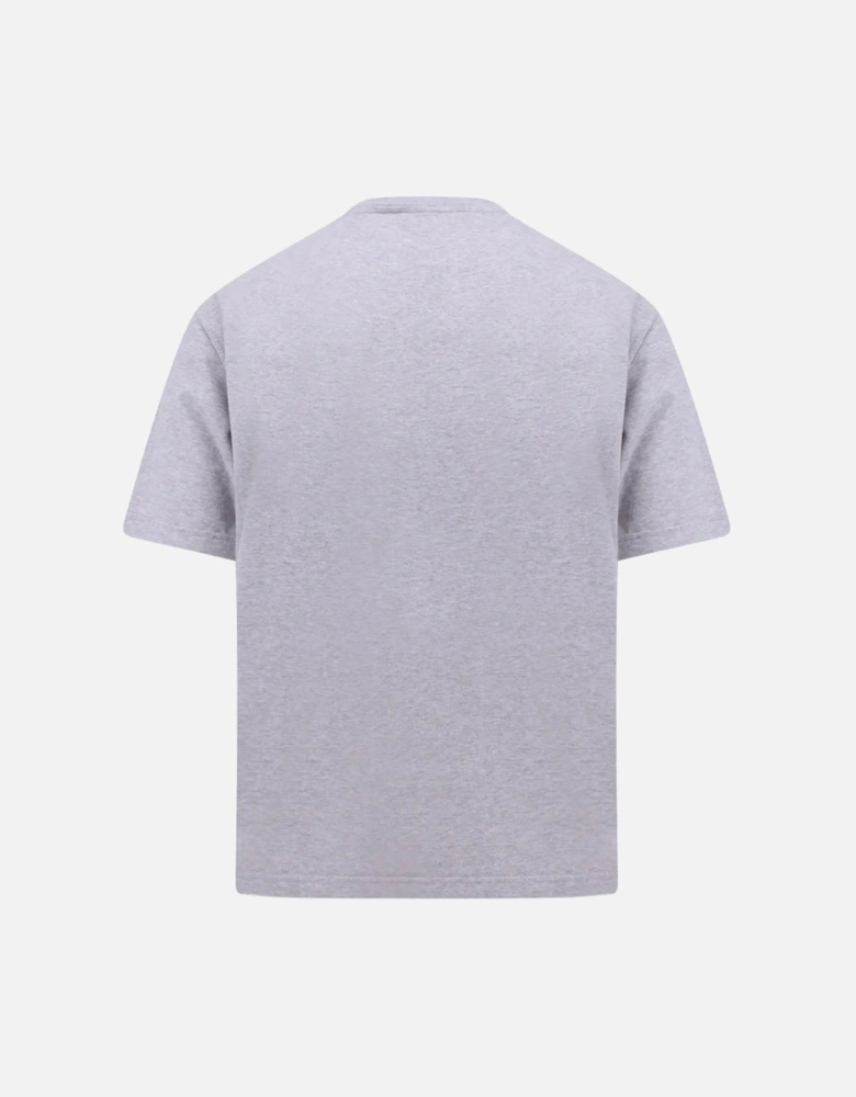 Plain Gothic Logo Slim Fit Grey T-Shirt