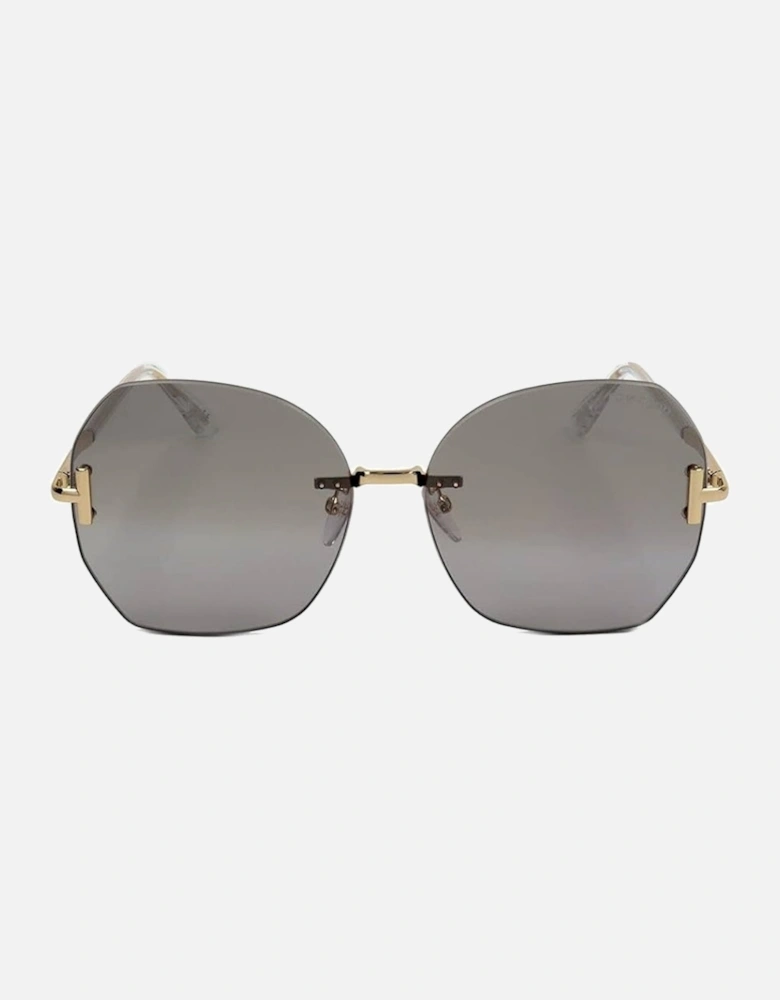 FT0810-K 32C Asian Fit Gold Sunglasses