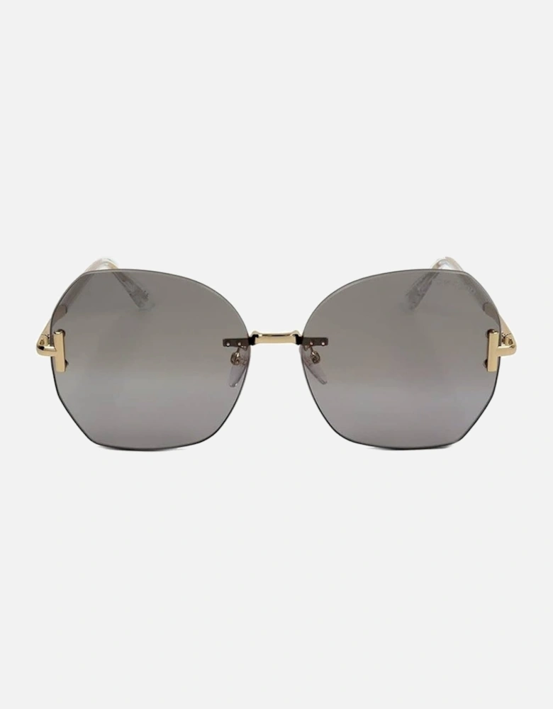 Ft0810 K 32C Asian Fit Gold Sunglasses