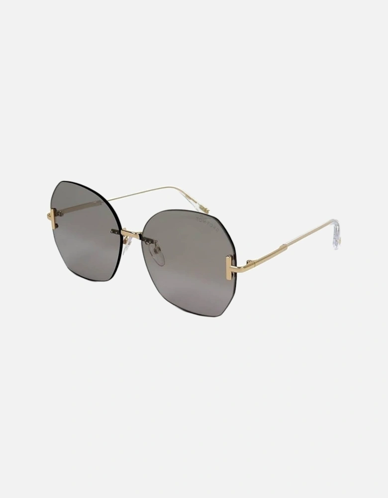 Ft0810 K 32C Asian Fit Gold Sunglasses