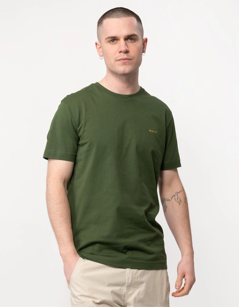 Mens Short Sleeve Contrast Logo T-Shirt