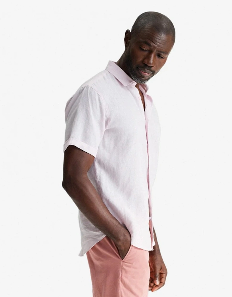 Eakring Mens Short Sleeve Linen Shirt