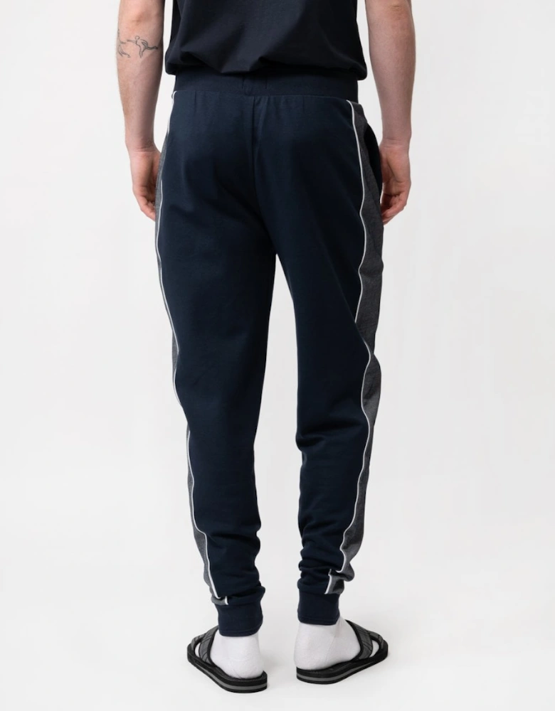 Orange Mens Loungewear Tracksuit Bottoms with Embroidered Logo