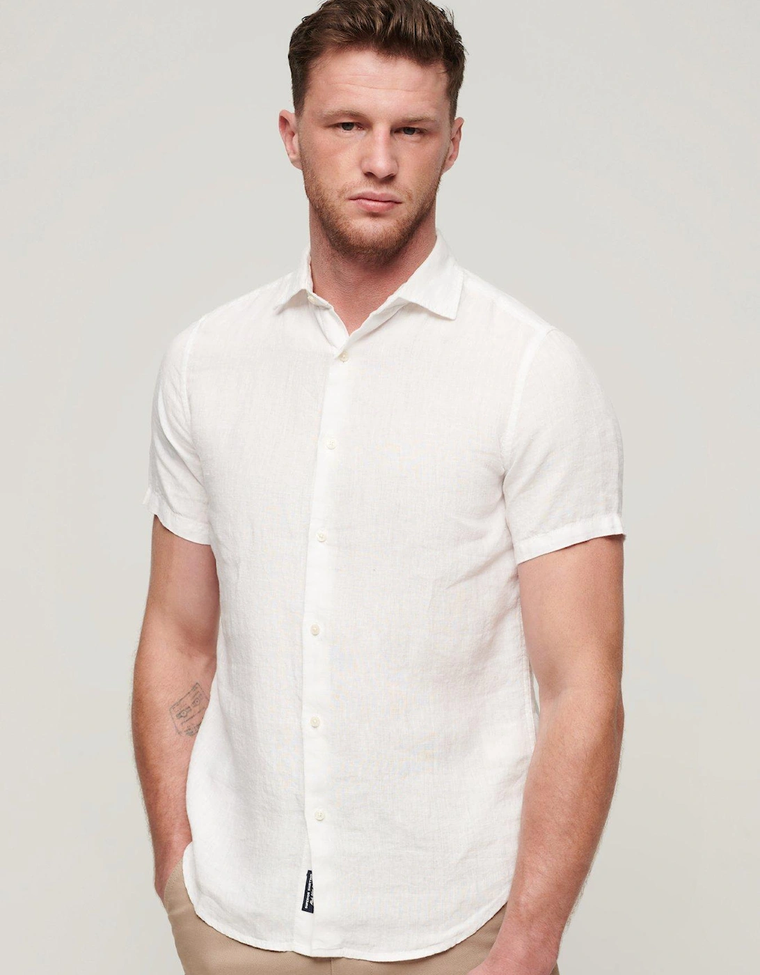 Studios Casual Linen Shirt - White, 7 of 6