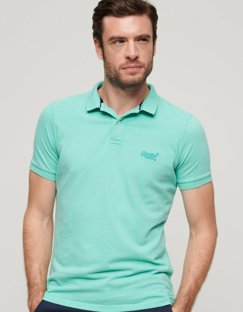 Destroyed Polo Shirt - Bright Blue