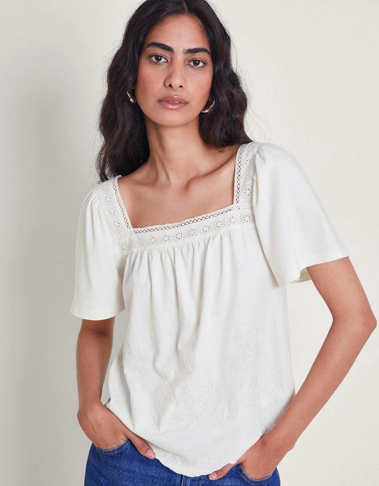 Elodie Embroidered T Shirt