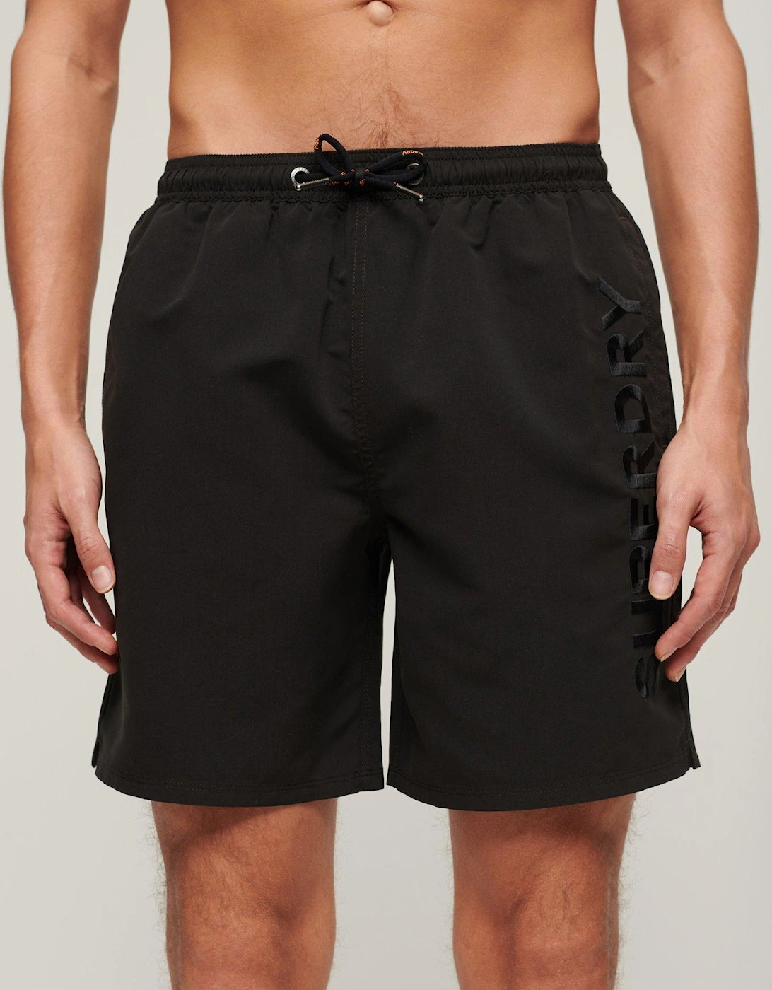 Premium Embroidered 17" Swim Shorts - Black, 7 of 6