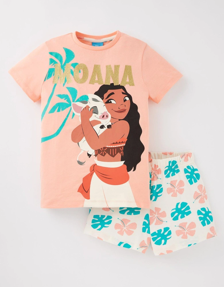 Moana Glitter Print Short Pyjamas