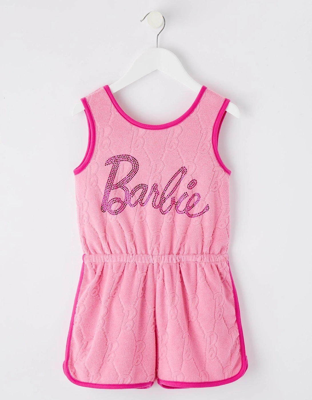 Embossed Towelling Playsuit - Pink, 2 of 1