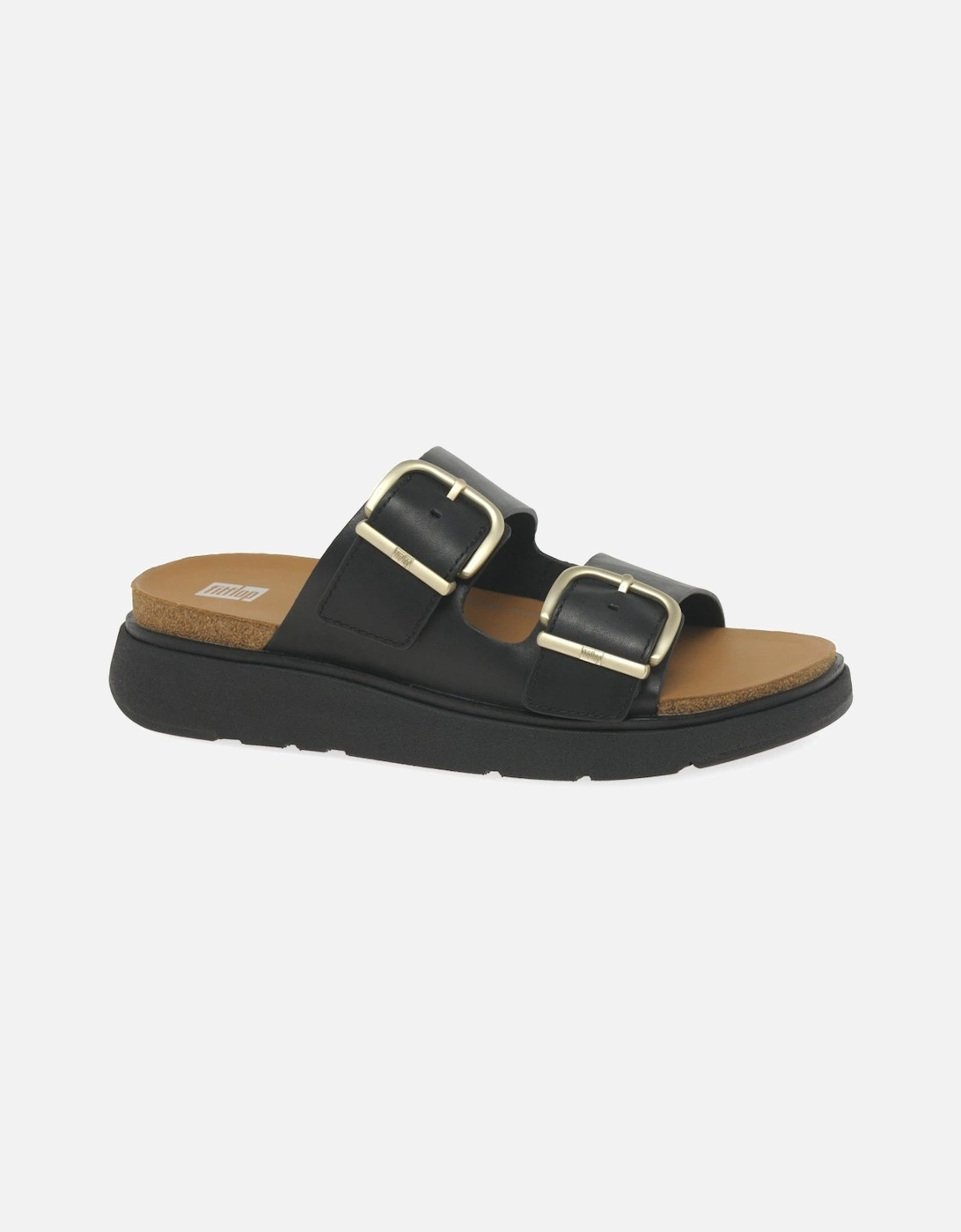 Fitflop Women's Gen-Ff Two Bar Buckle Slide Womens Sandals - Black - Size, 3