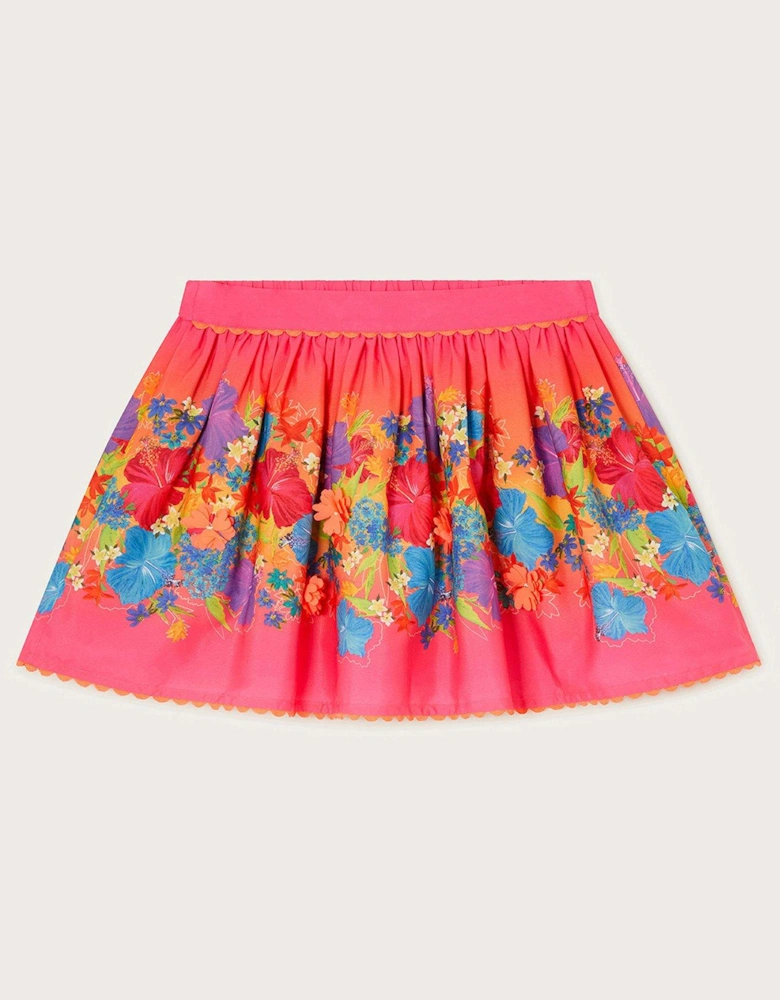 Girls Ombre Floral Skirt Multi - Multi