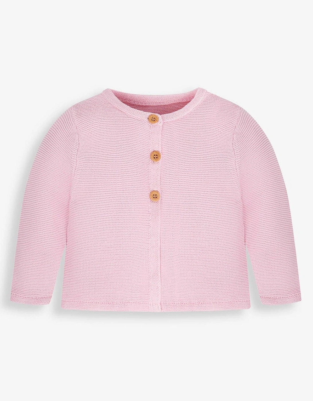 Girls Classic Cotton Cardigan - Pink, 2 of 1