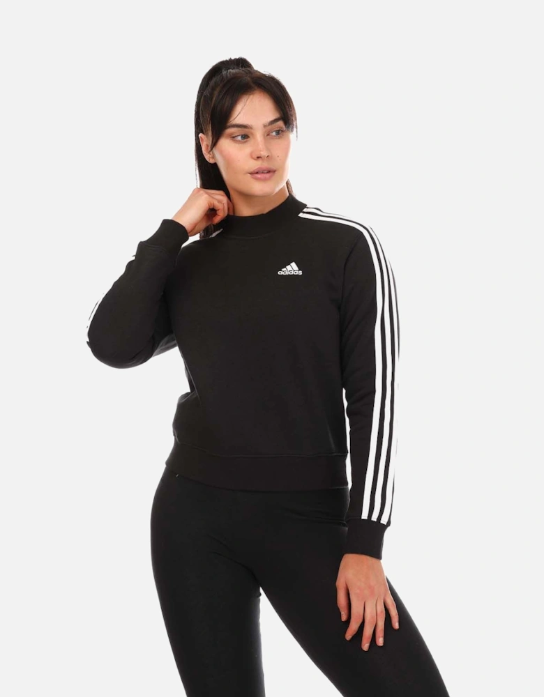 Womens 3-Stripes Half Neck Sweatshirt