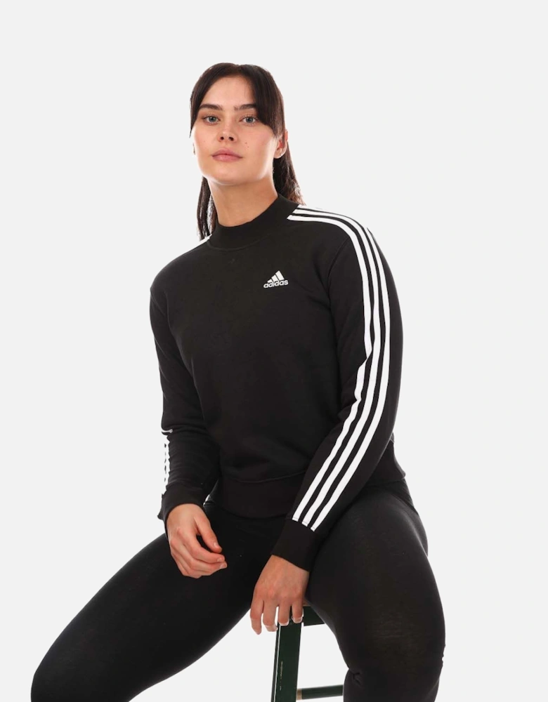 Womens 3-Stripes Half Neck Sweatshirt