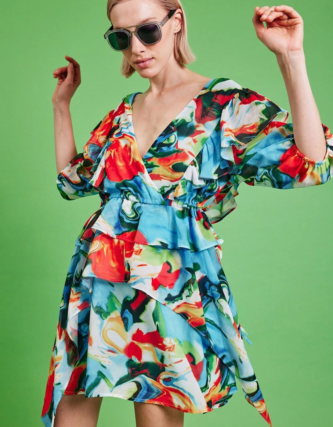 Tencel Blend Floral Midi Dress, 5 of 4