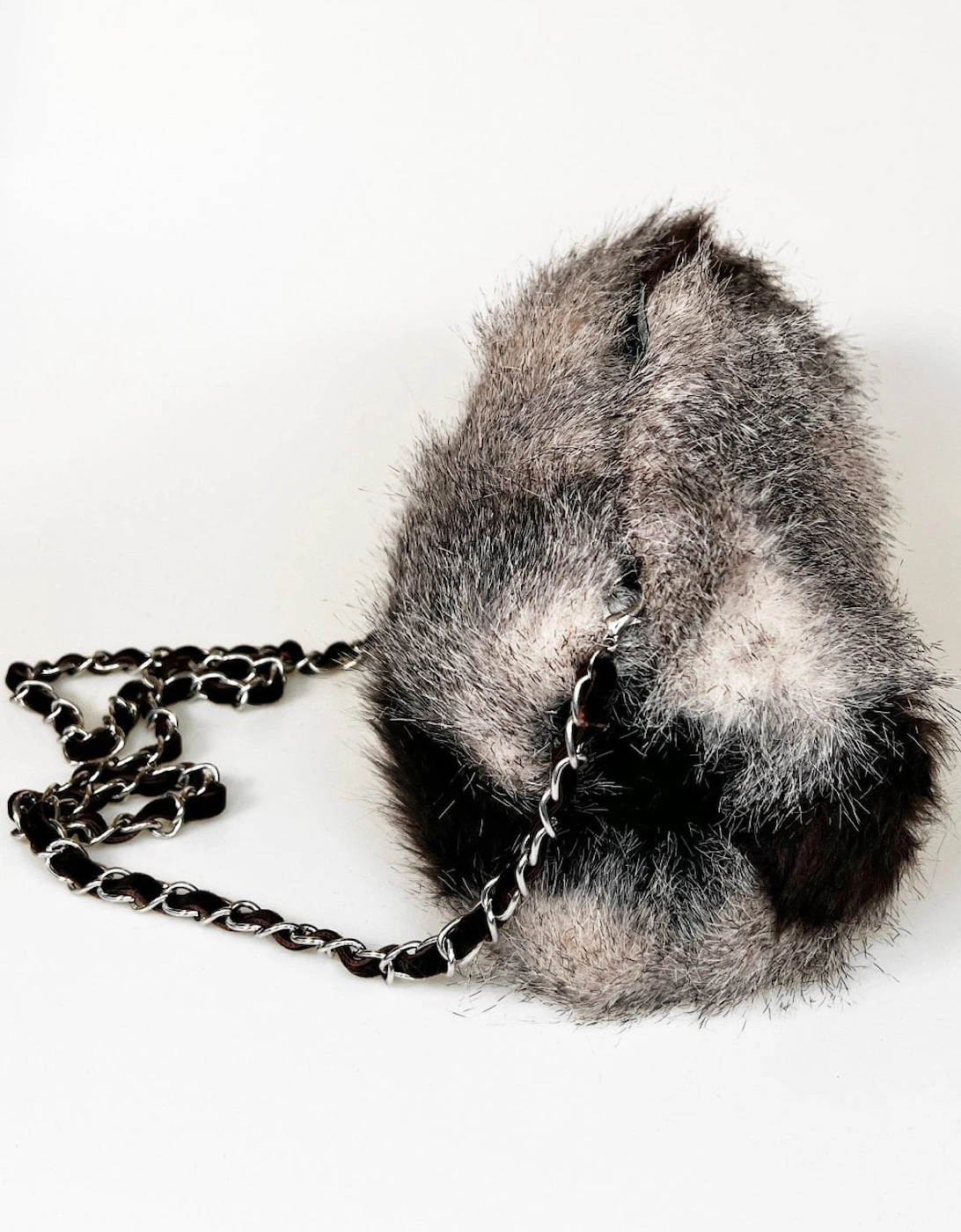 Faux Fur Bag with Muff and Chain Strap, 3 of 2