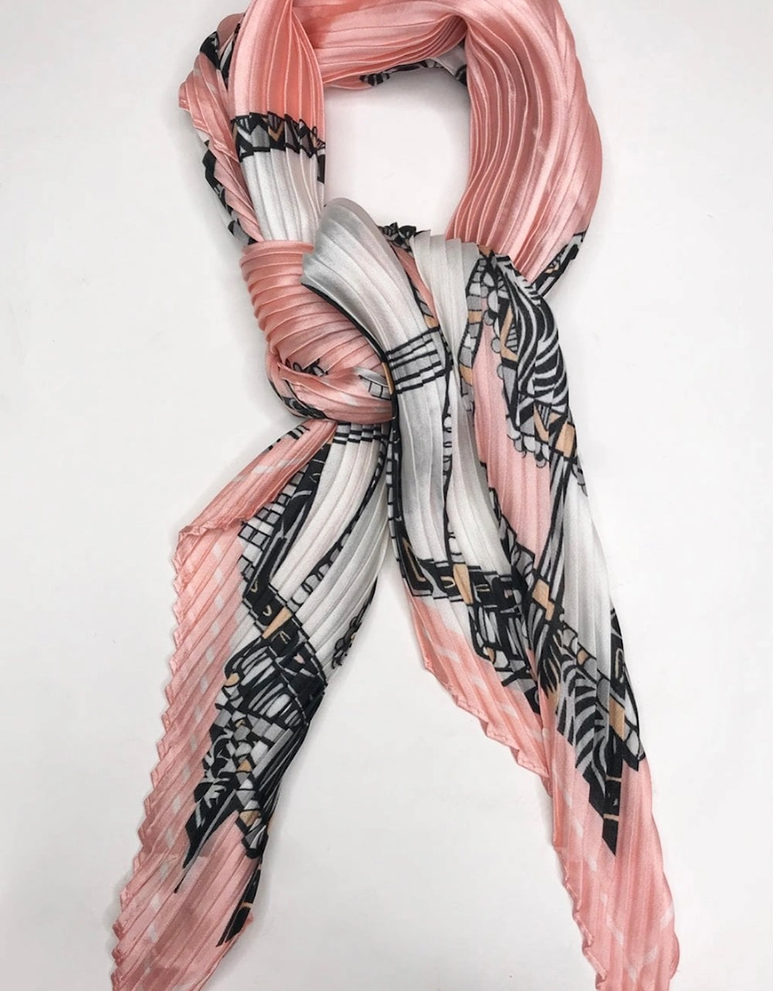 Silk Blend Pleated Scarf, 3 of 2