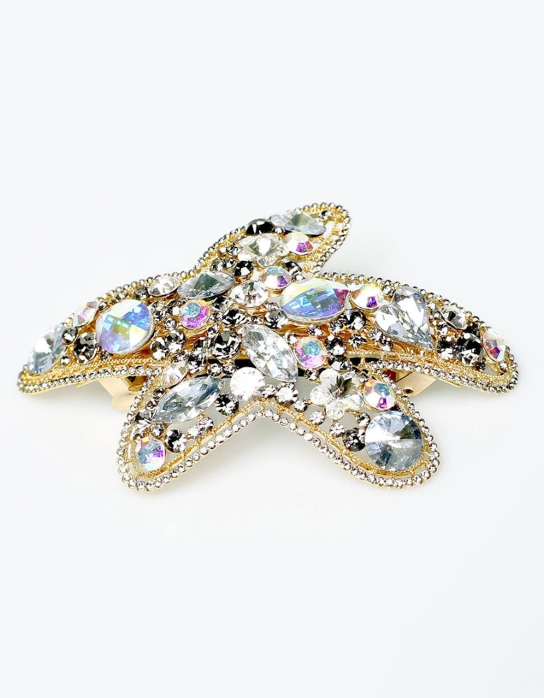 Star Fish Diamante Hair Clip