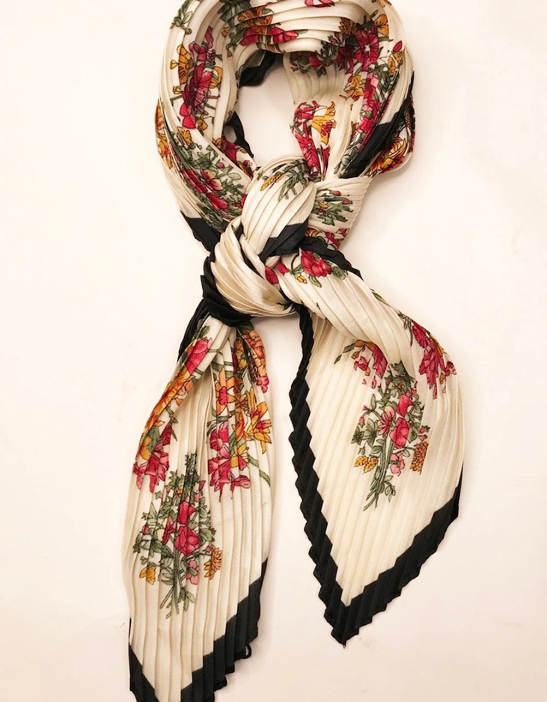 Silk Blend Pleated Scarf, 3 of 2