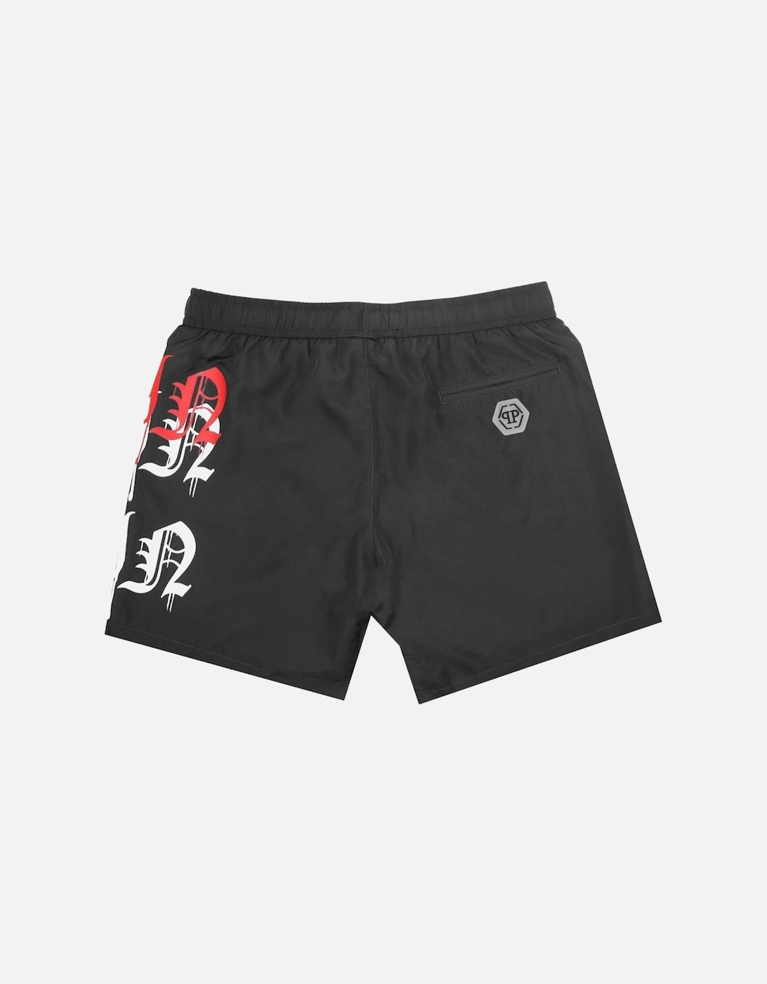 Melting Logos Black Swim Shorts