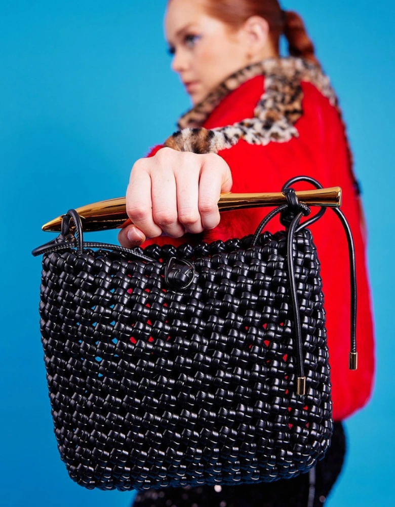 Hand Knitted Eco Leather Cara Bag