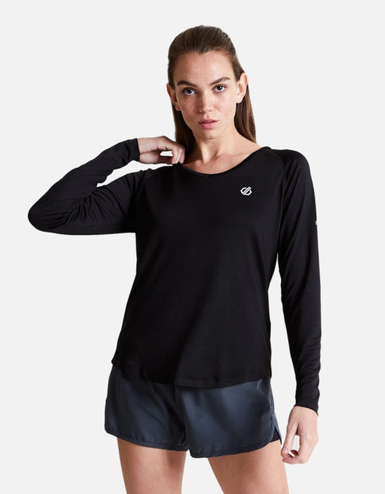 Womens Discern Wicking Long Sleeve Running T Shirt