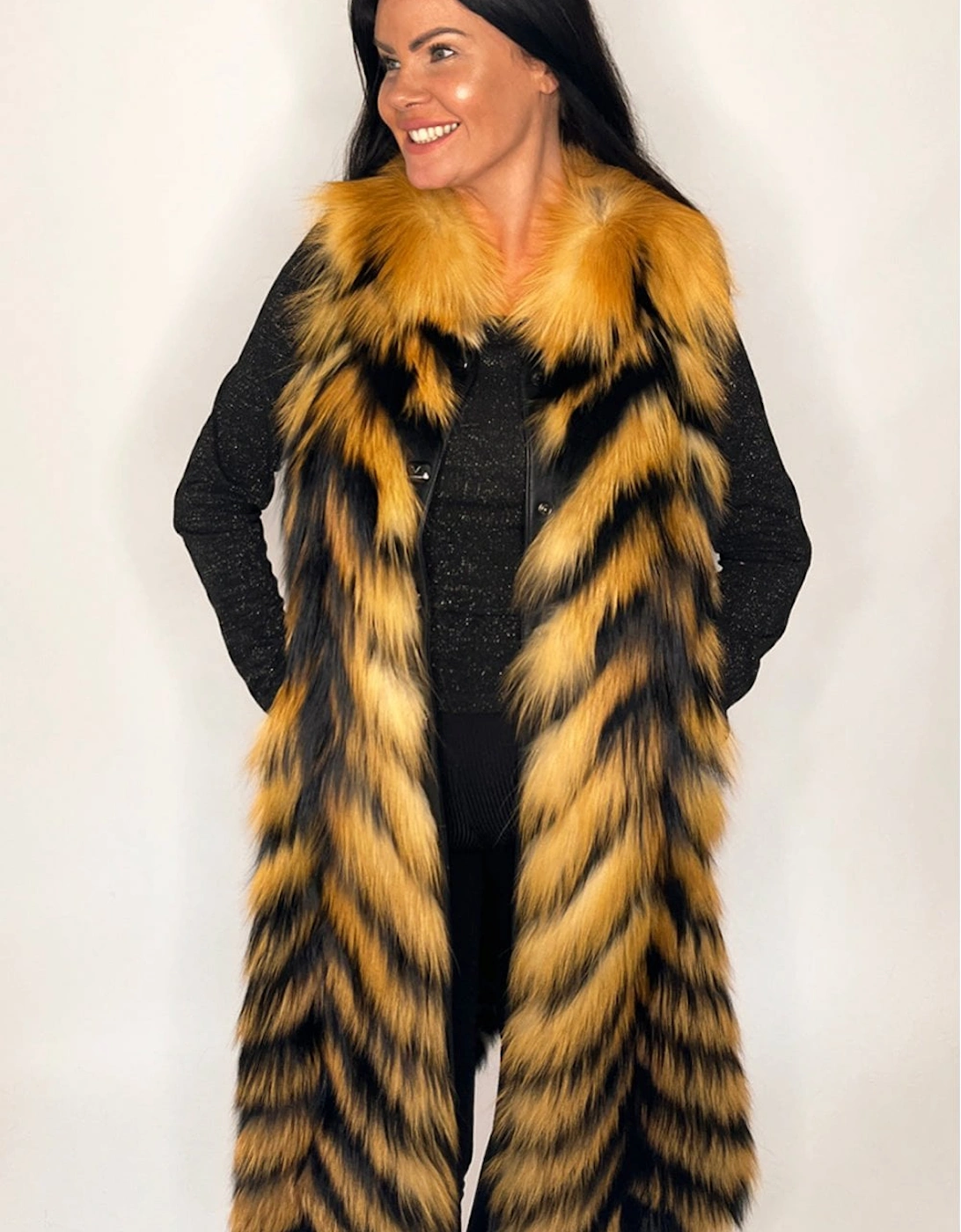 Red Fox and Mink Long Gilet, 3 of 2