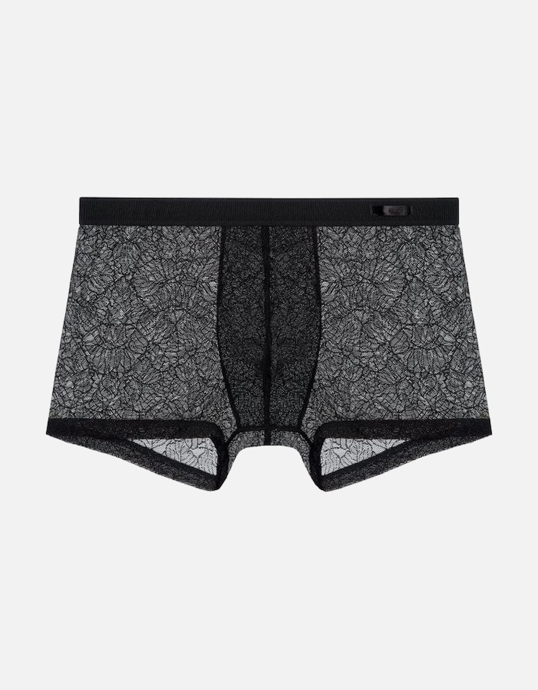 Temptation Jon Leaf Silhouette Lace Boxer Trunk, Black, 6 of 5