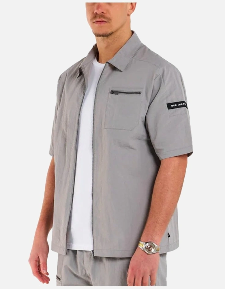 Bee Inspired Hanley Overshirt Light Grey