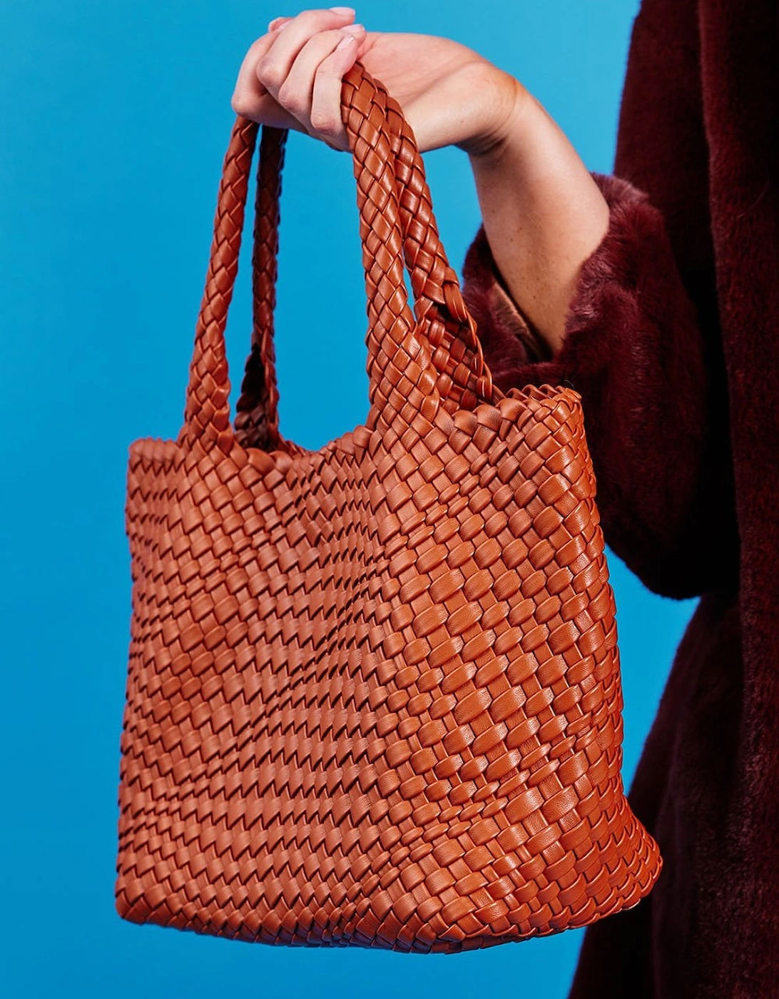 Hand Knitted Eco Leather Bag