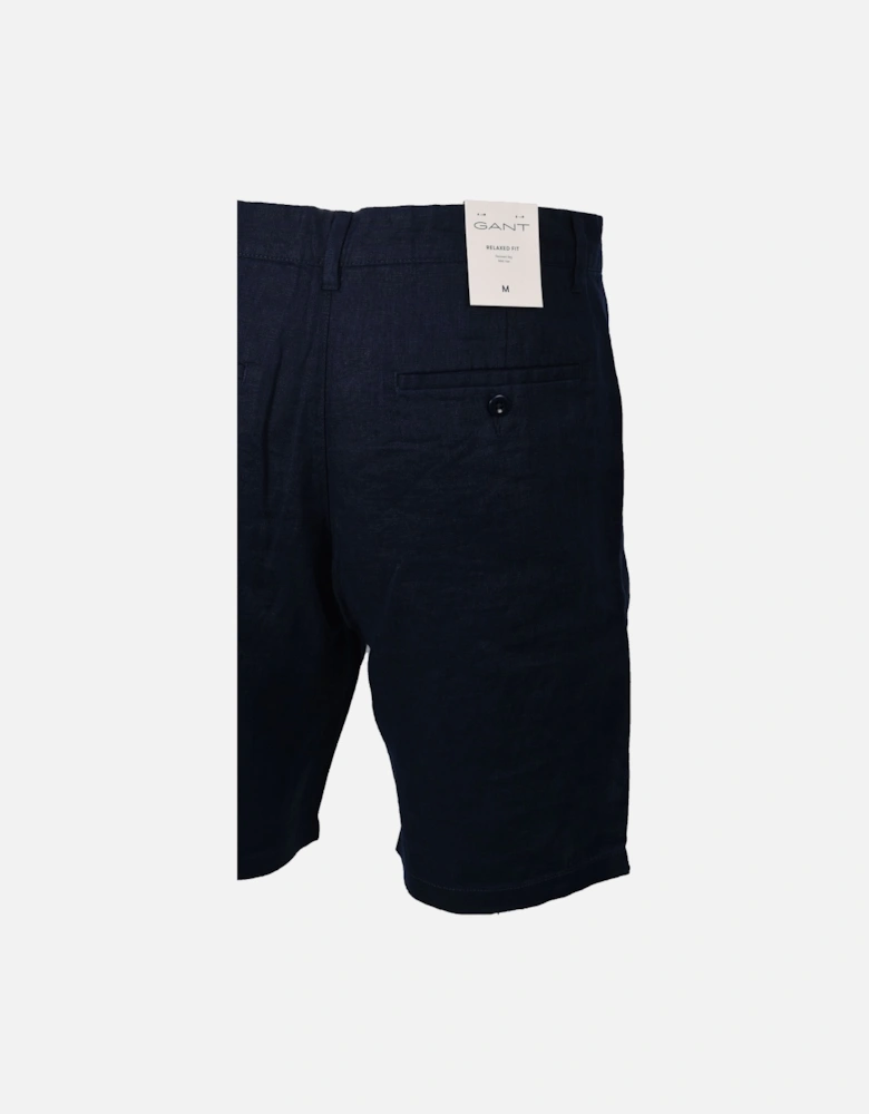 Relaxed Linen Ds Shorts Marine