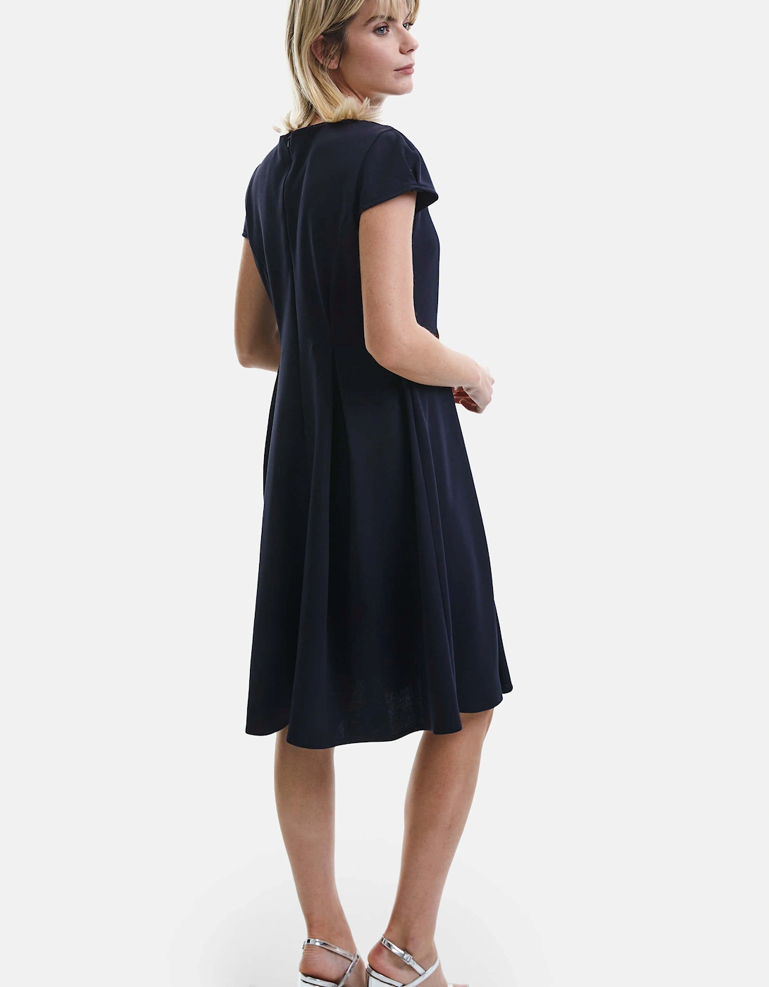 Pin Tuck Detail Knee Length Dress