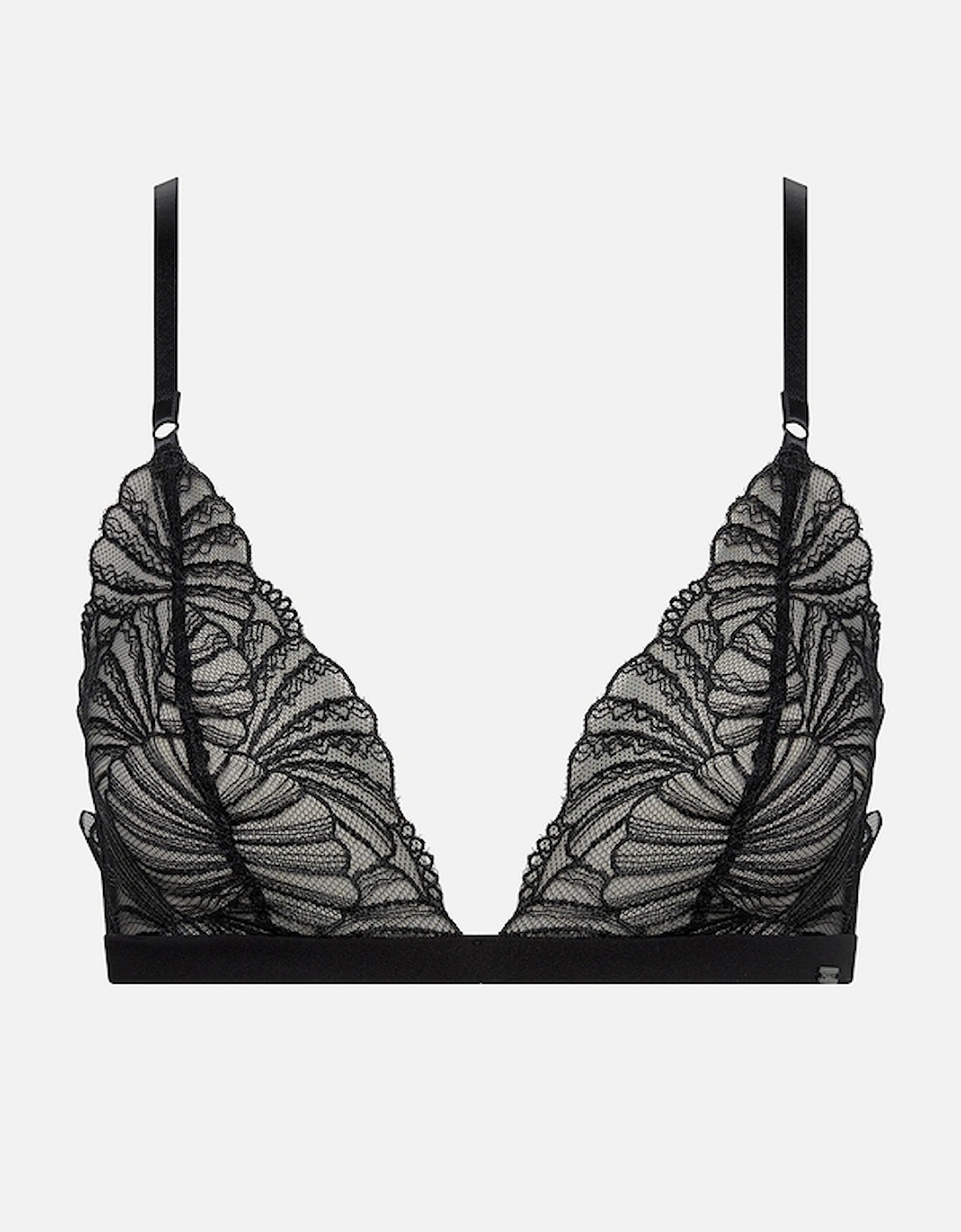 Sheer Embroidered Stretch-Lace Unlined Triangle Bra, 2 of 1